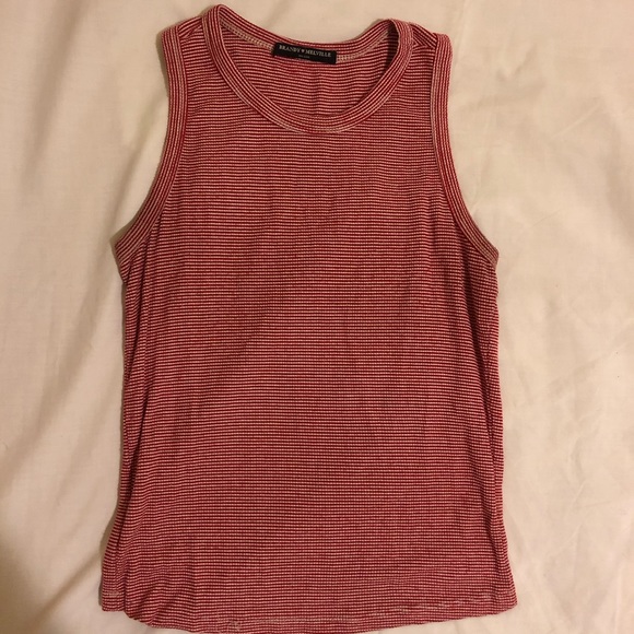 Red and white striped crop top-VERY LIGHTLY WORN - Picture 4 of 4